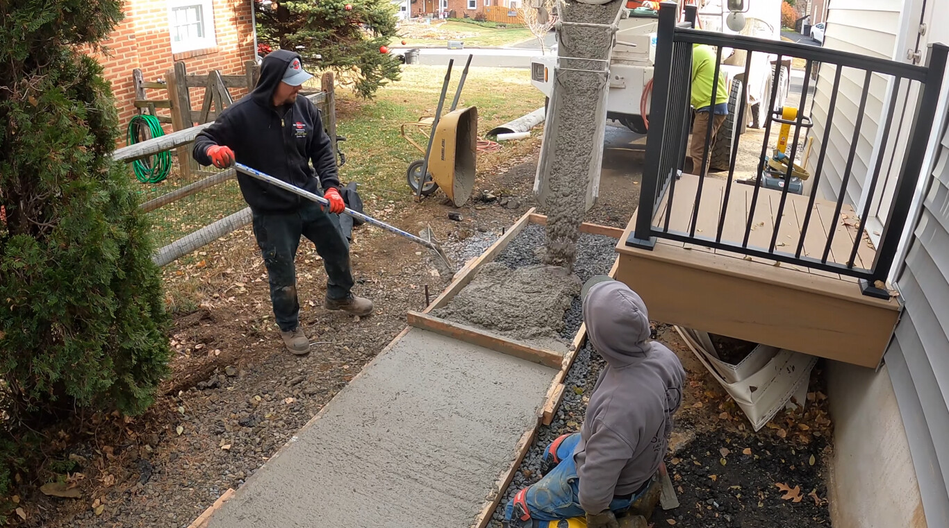 Concrete sidewalk and walkway installation services in Bridgeport, CT